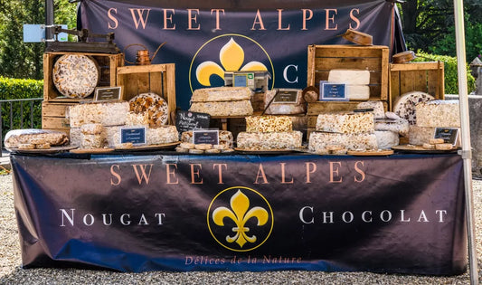 Stand de vente de nougat artisanal sweet alpes en ligne