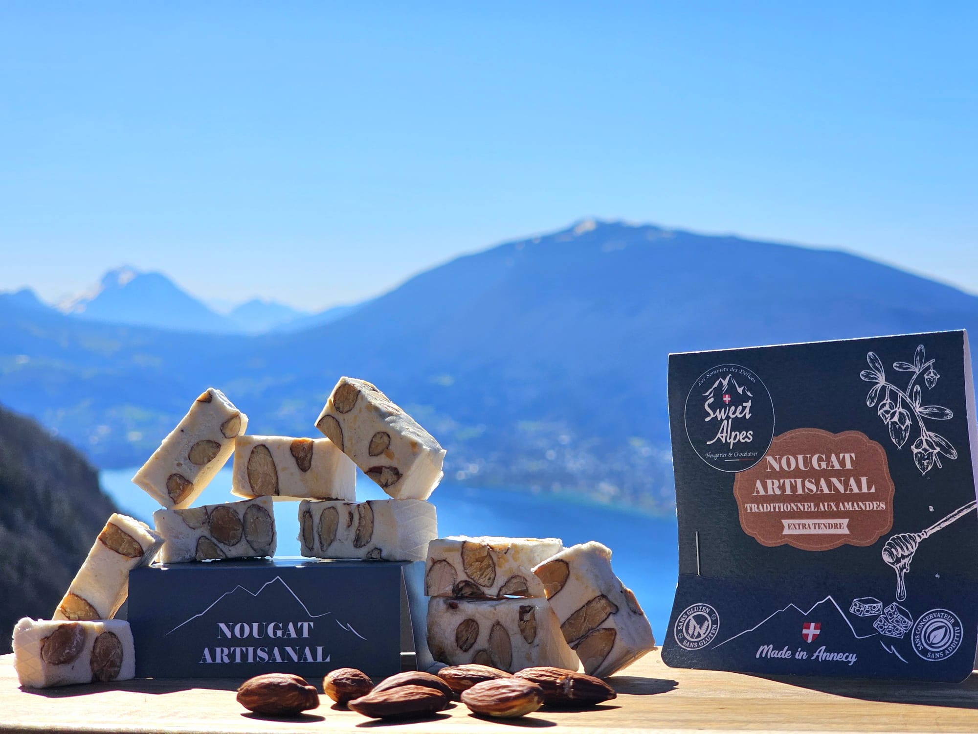 Sachet de Nougat Tendre - LE BELGE GOURMAND - CARAMEL SPECULOOS FLEUR DE SEL DES ALPES - 150g