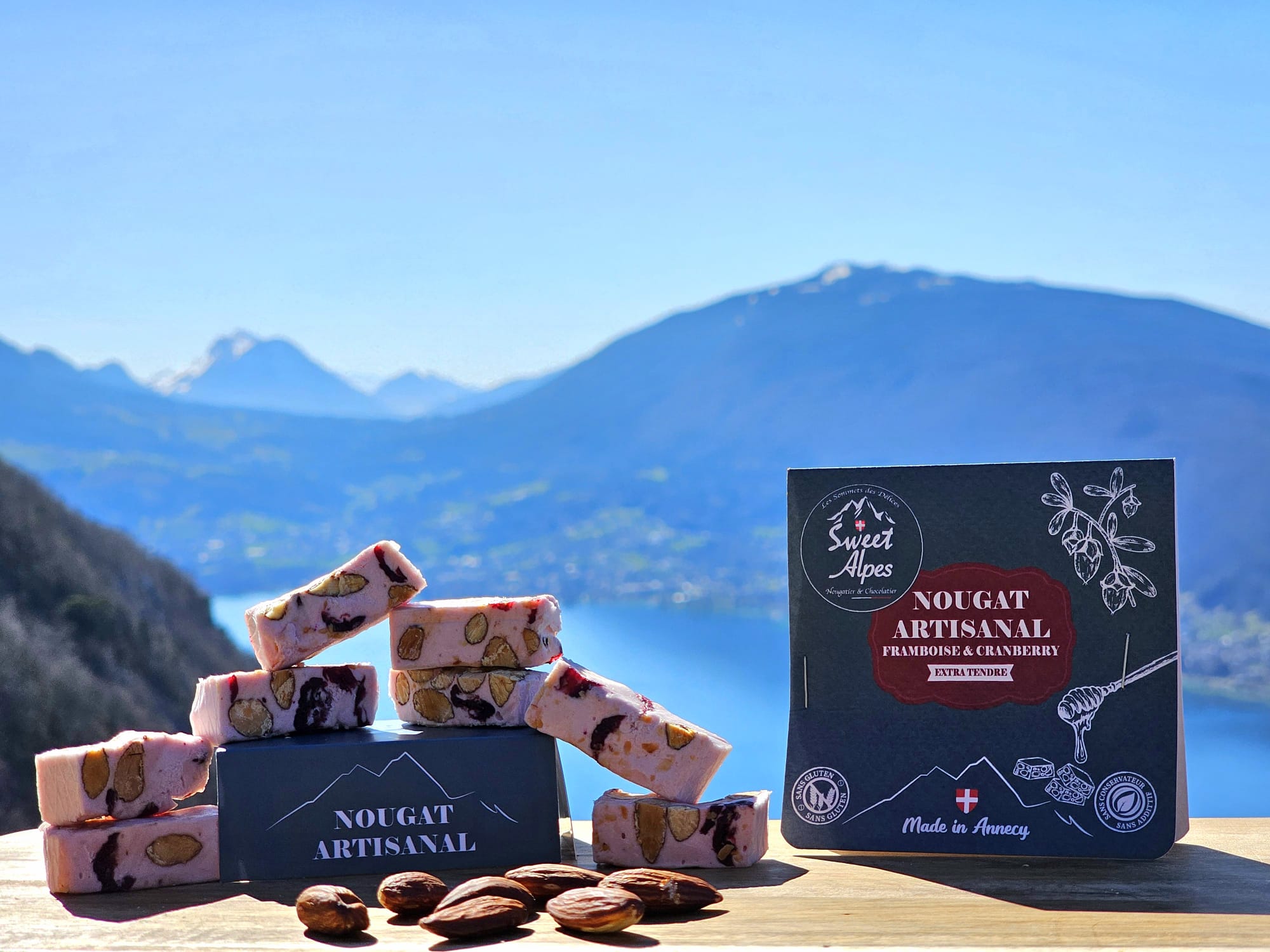 Sachet De Nougat Tendre - LE PINK DELICIEUX - FRAMBOISE CRANBERRY - 150g