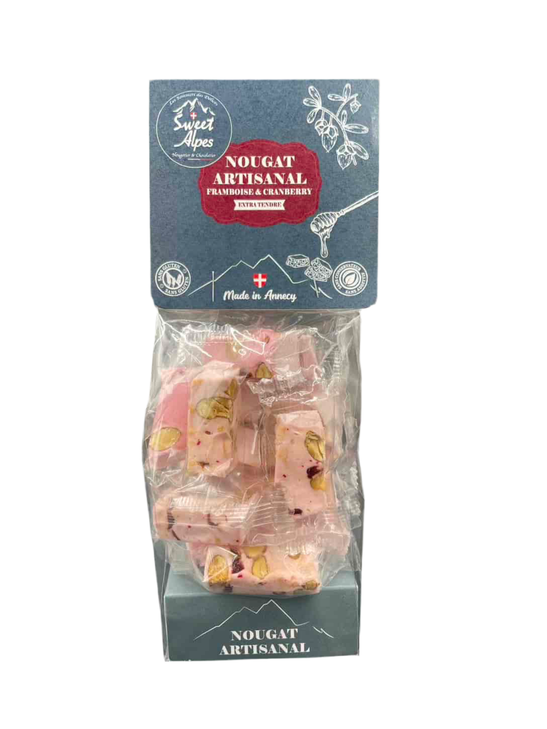 Sachet De Nougat Tendre - LE PINK DELICIEUX - FRAMBOISE CRANBERRY - 150g