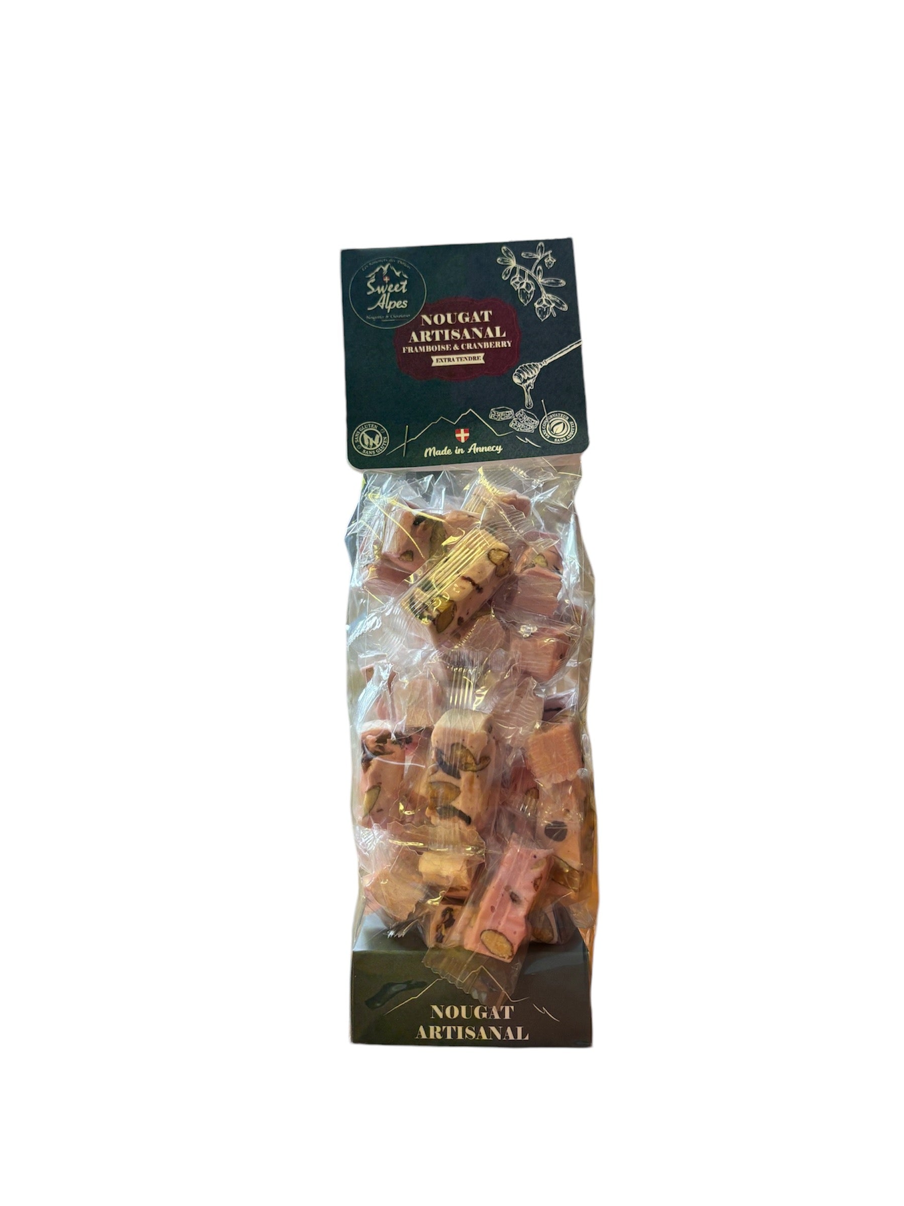 Sachet De Nougat Tendre - LE PINK DELICIEUX - FRAMBOISE CRANBERRY - 300g